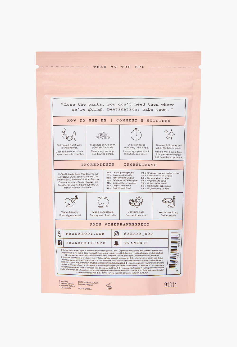 Frank Body Original Coffee - GLAM MODA