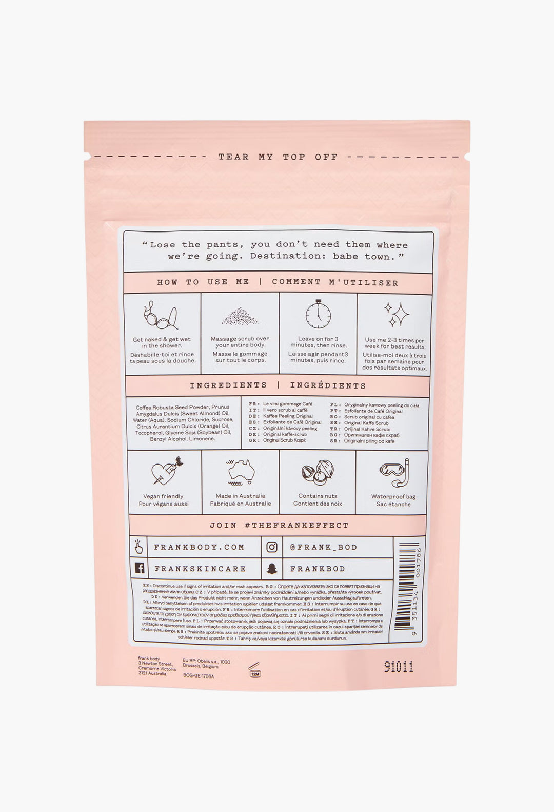 Frank Body Original Coffee - GLAM MODA