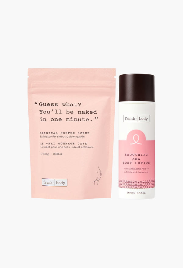 Body Scrub and Soothing AHA Body Lotion Bundle