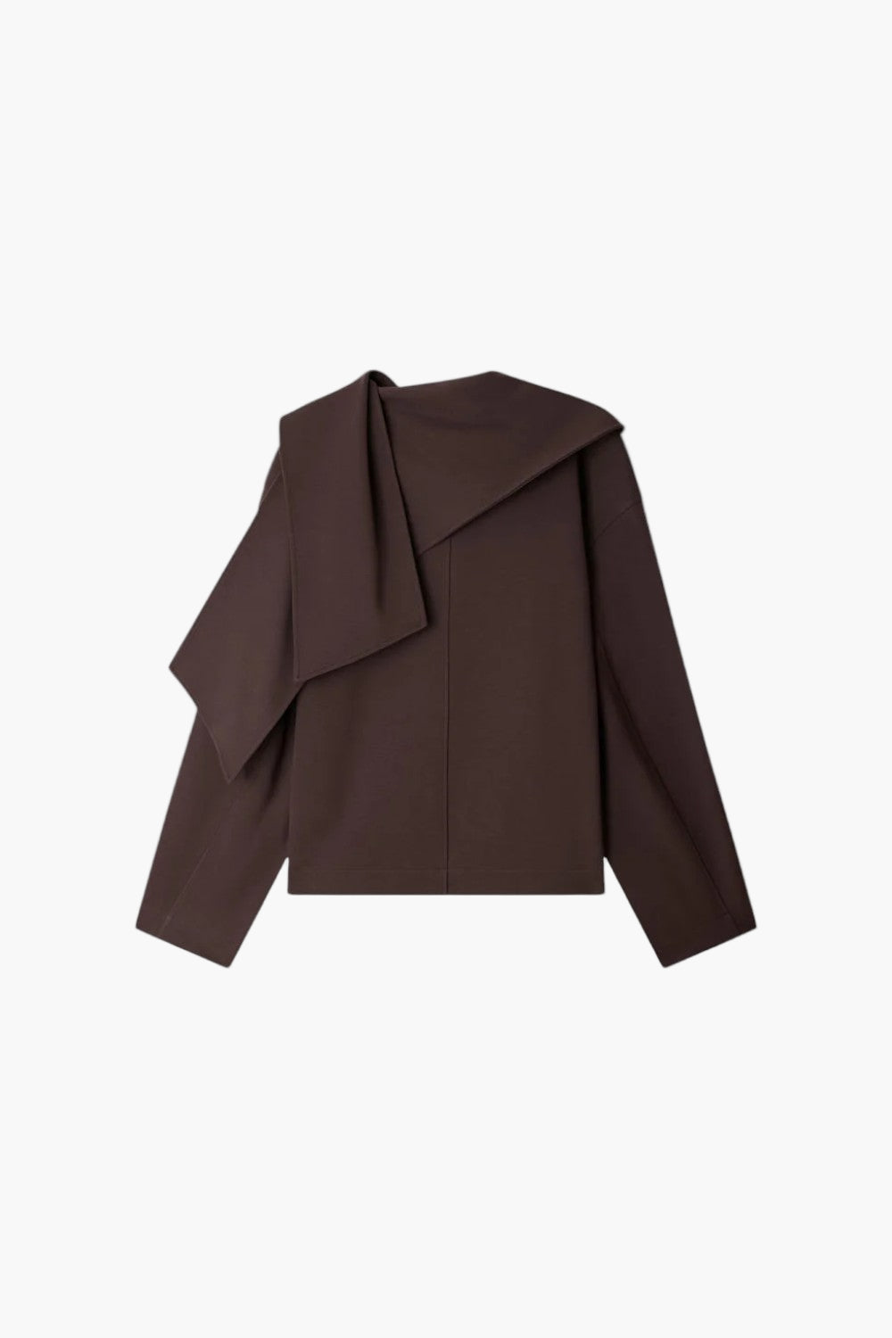 Freja Sweatshirt  - Cotton Sweatshirt With Scarf - GLAM MODA