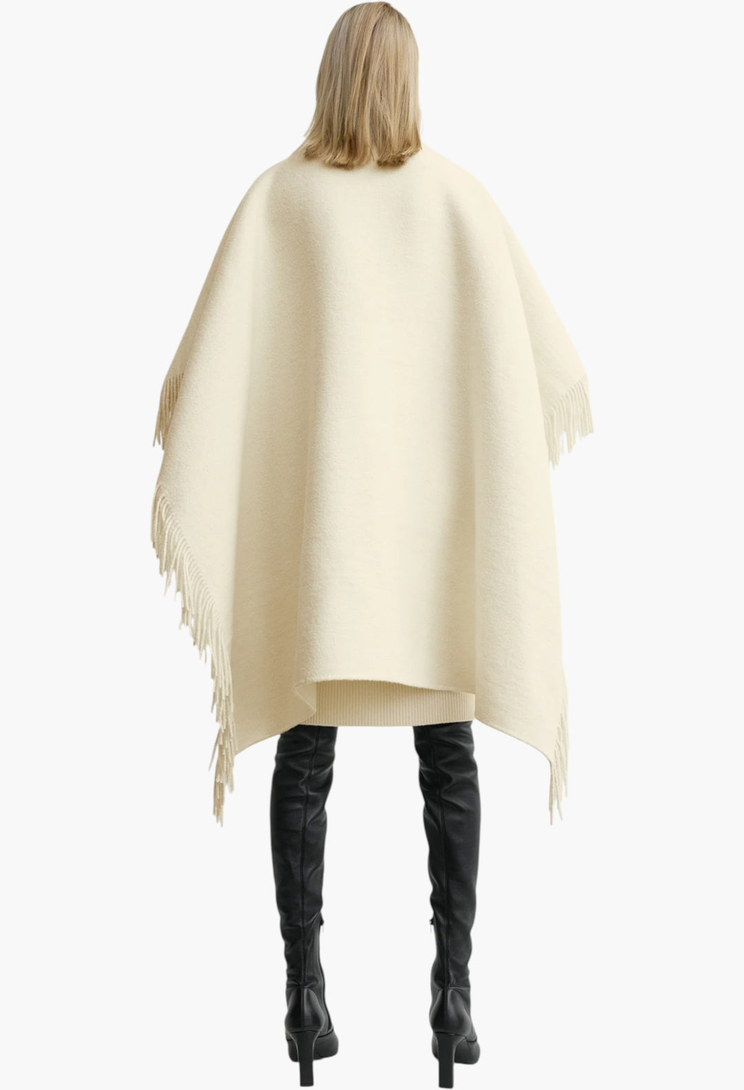 Fringed Poncho - GLAM MODA