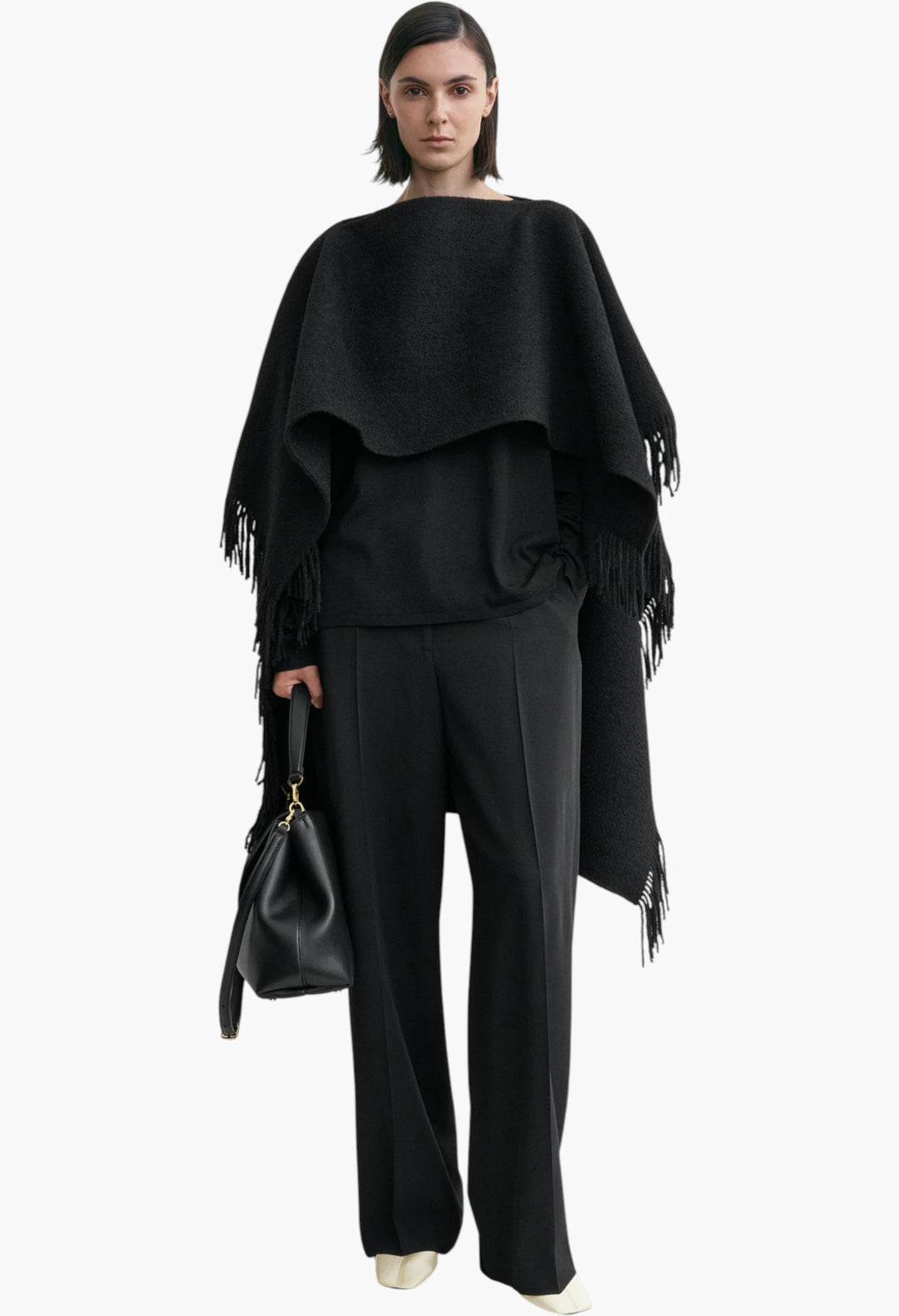 Fringed Poncho - GLAM MODA