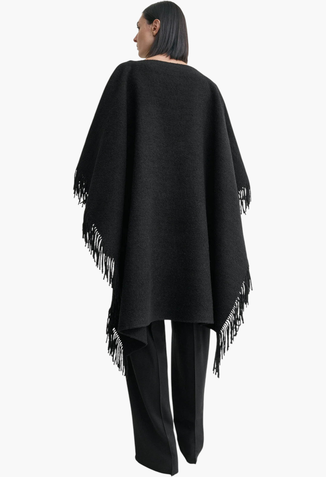 Fringed Poncho - GLAM MODA