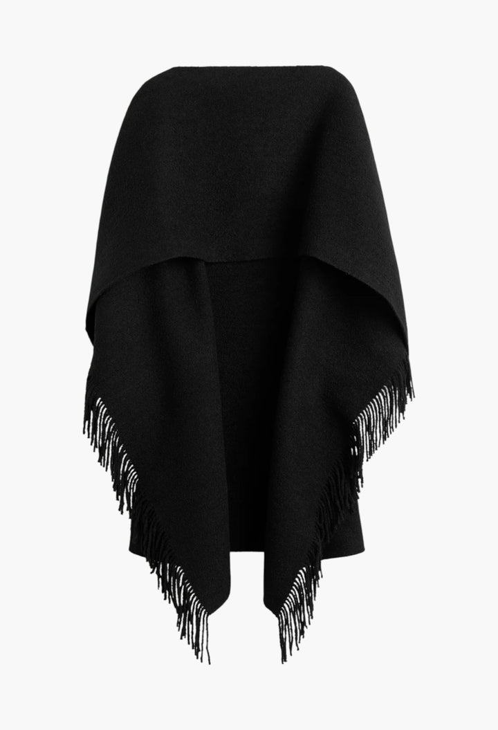 Fringed Poncho - GLAM MODA