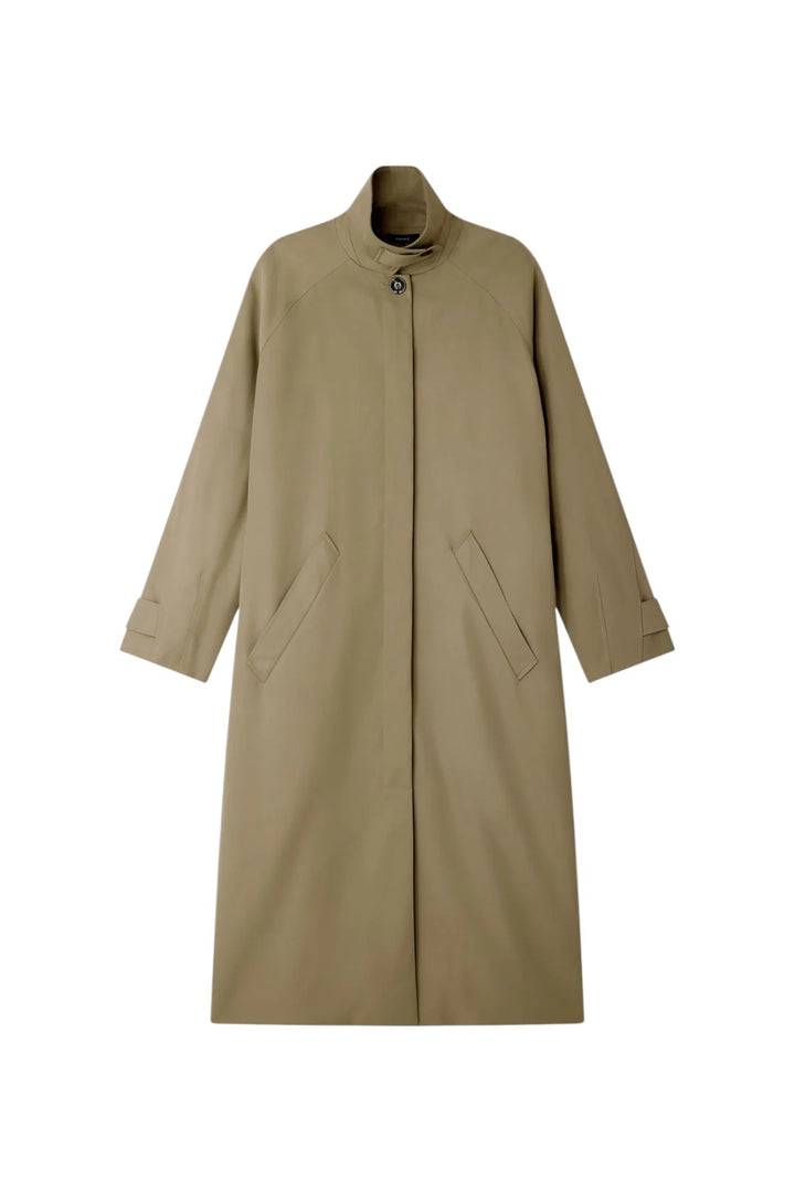 Fritz Trench  Sage Soft Viscose Twill Trench - GLAM MODA