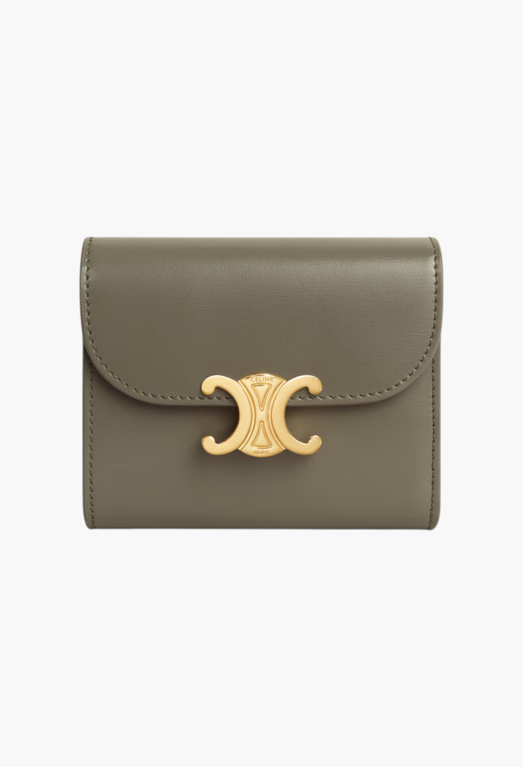 Small Flap Wallet Triomphe In Shiny Calfskin - GLAM MODA