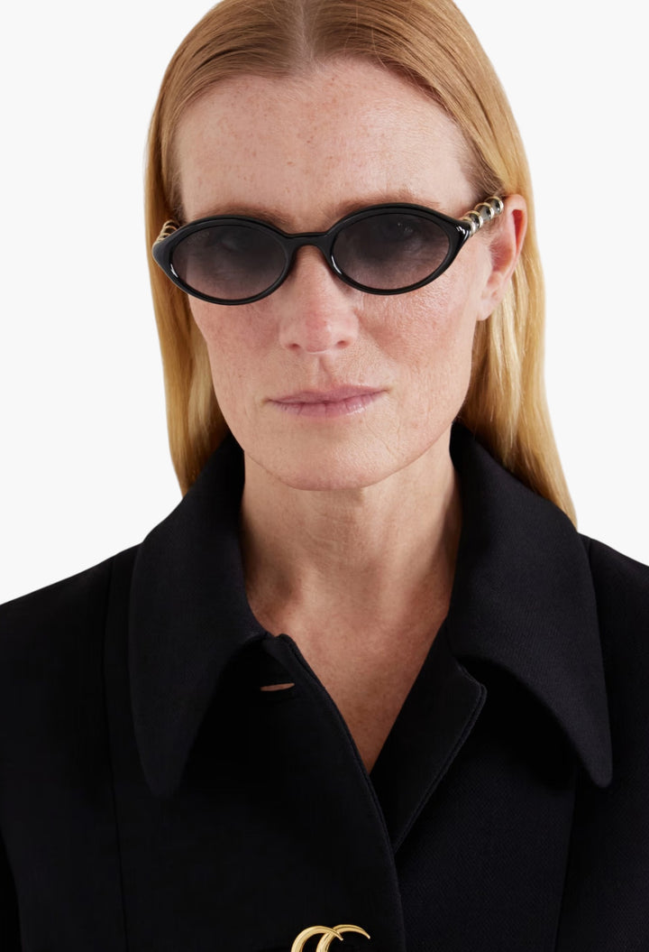 Bamboo Round-Frame Acetate Sunglasses - GLAM MODA