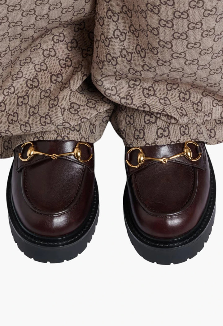 Rhody shearling-lined leather platform mules