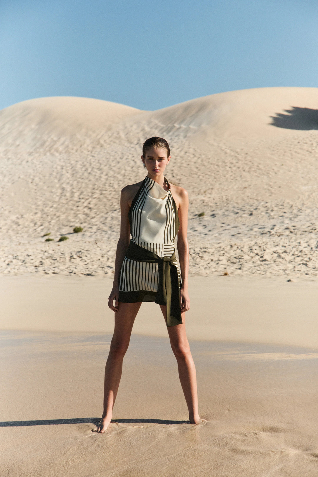 Garden Stripe - Leilana Mini Dress - GLAM MODA