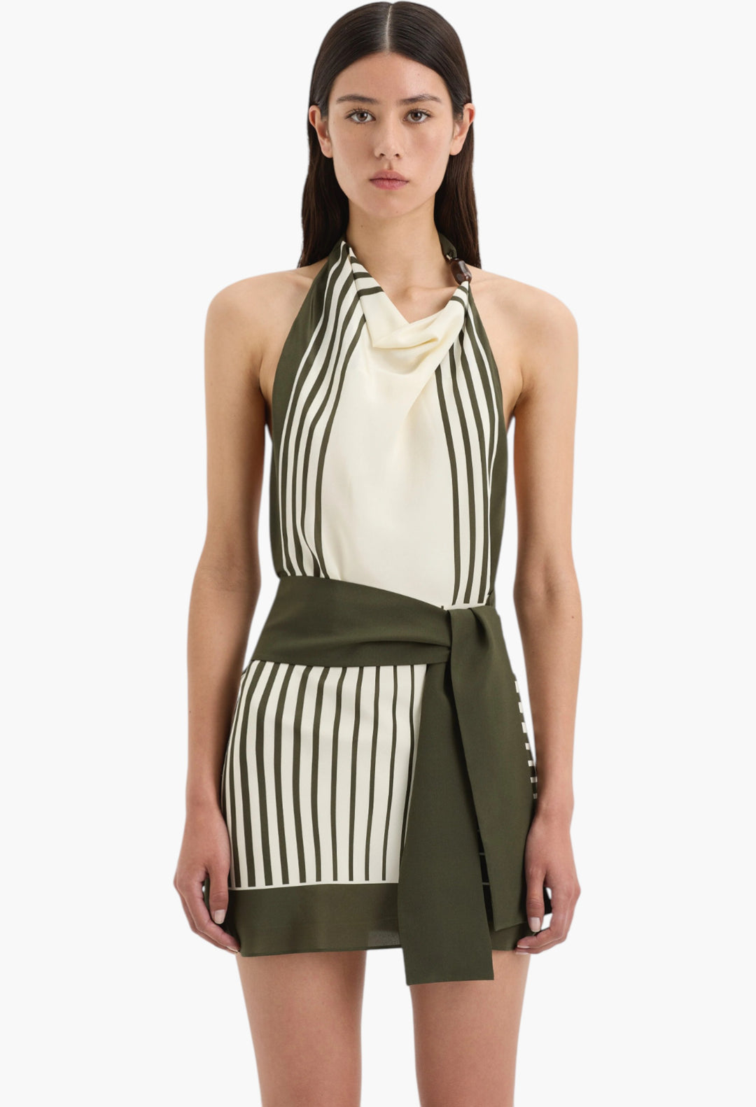 Garden Stripe - Leilana Mini Dress - GLAM MODA