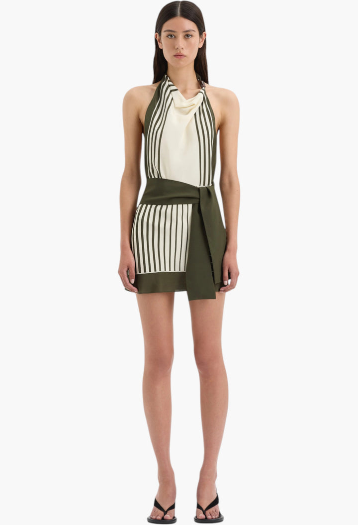 Garden Stripe - Leilana Mini Dress - GLAM MODA