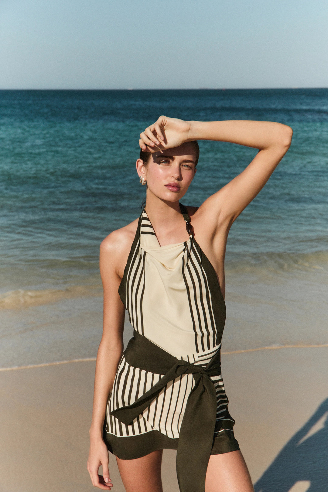 Garden Stripe - Leilana Mini Dress - GLAM MODA