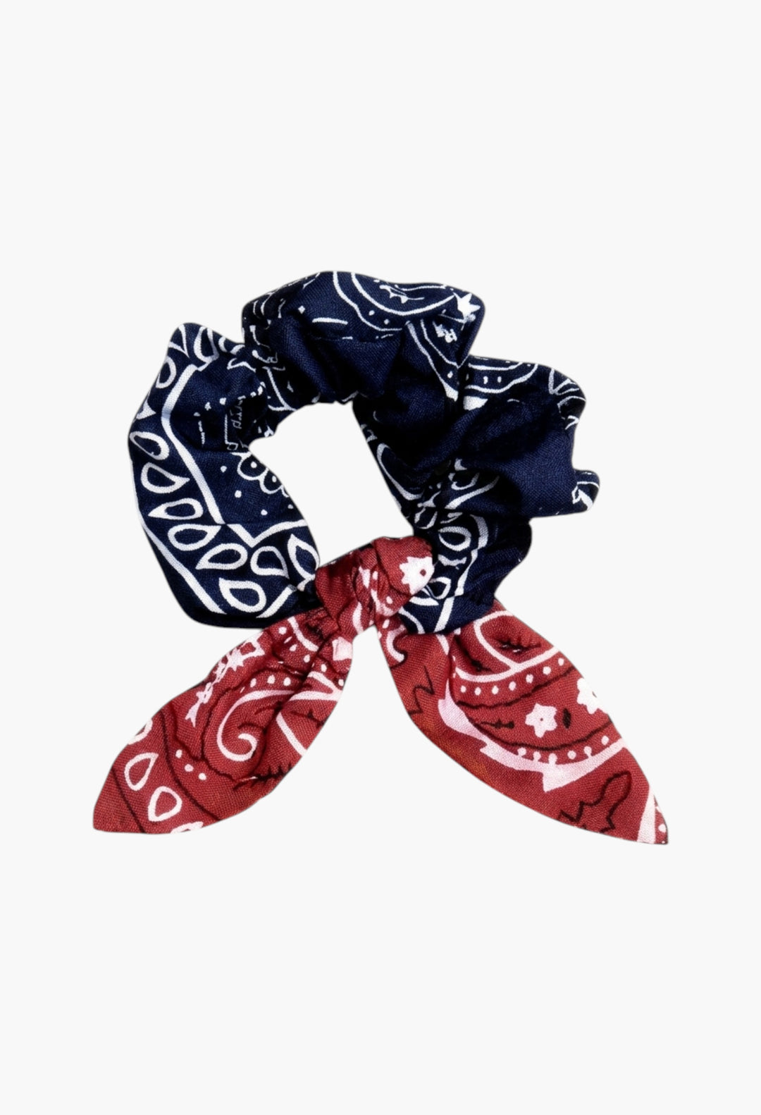 Navy x Red - Bandana Scrunchie - GLAM MODA