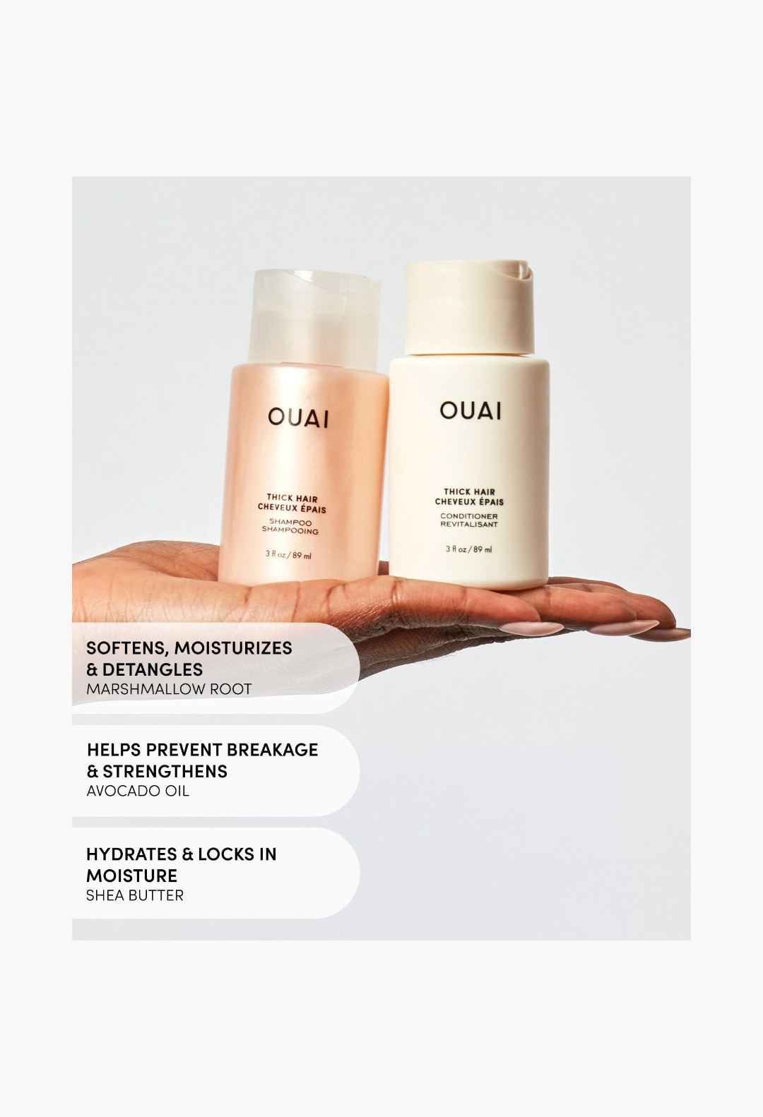OUAI Thick Hair Travel Set