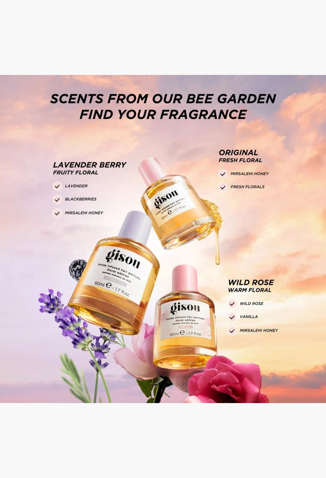 Honey Infused Hair Perfume Wildflower Honey