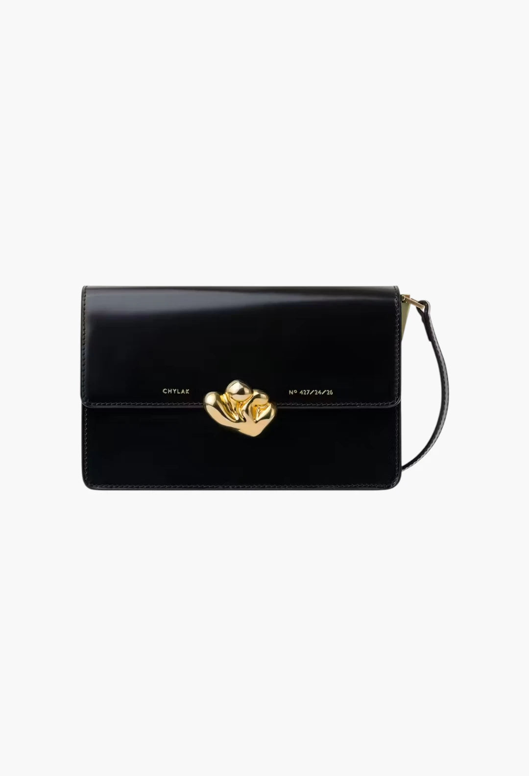Medium Shoulder Bag with Kogut Seal black eel