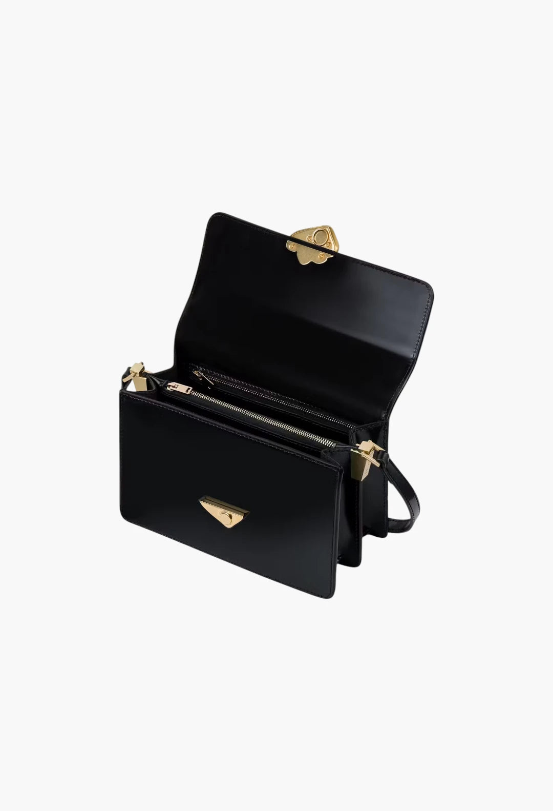 Medium Shoulder Bag with Kogut Seal black eel