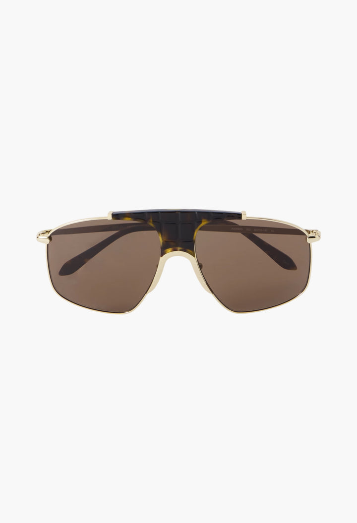 Aviator-Style Gold-Tone And Tortoiseshell Acetate Sunglasses - GLAM MODA