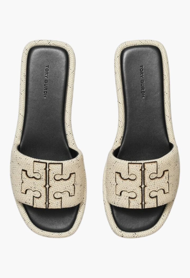 Grain/Perfect Black - Double T Sport Slide - GLAM MODA