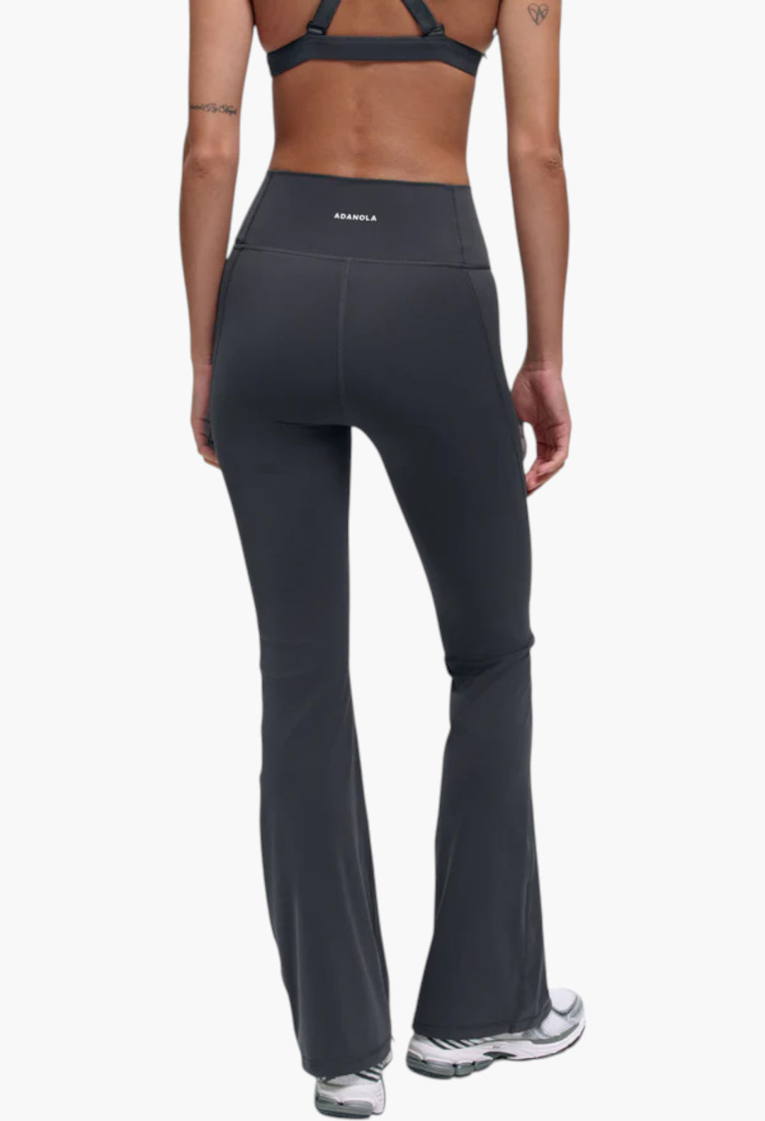 Graphite Grey - Flared Yoga Pant - GLAM MODA