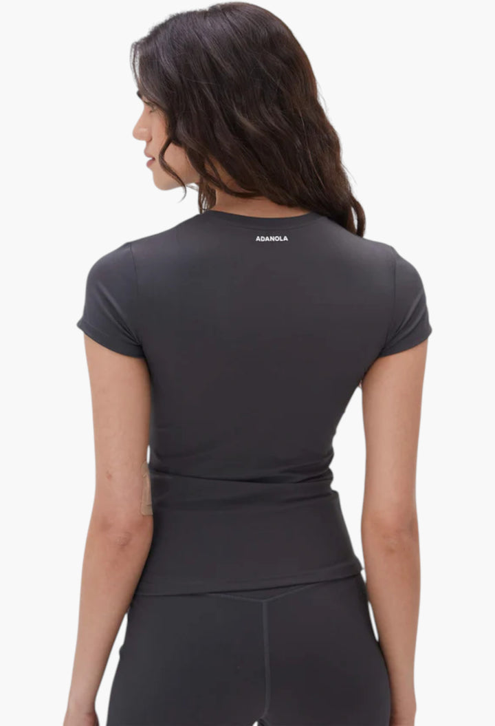 Graphite Grey - Ultimate Short Sleeve Top - GLAM MODA