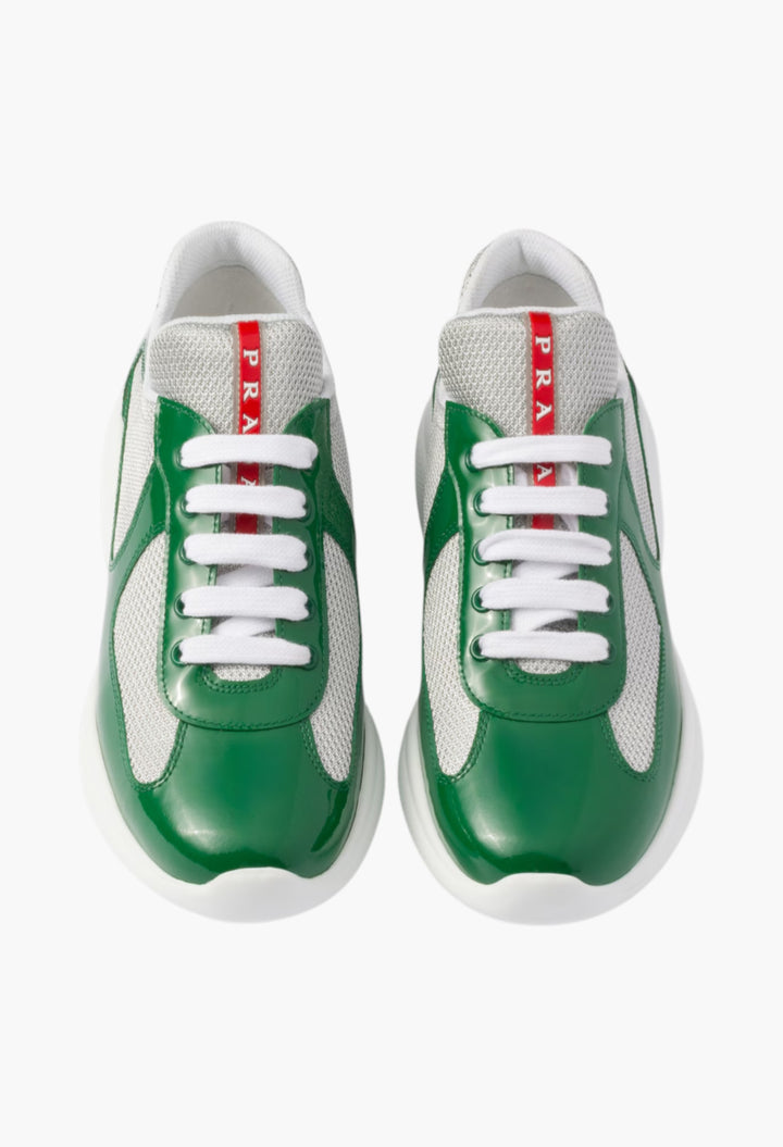 Green - Prada America's Cup Biker Fabric Sneakers - GLAM MODA