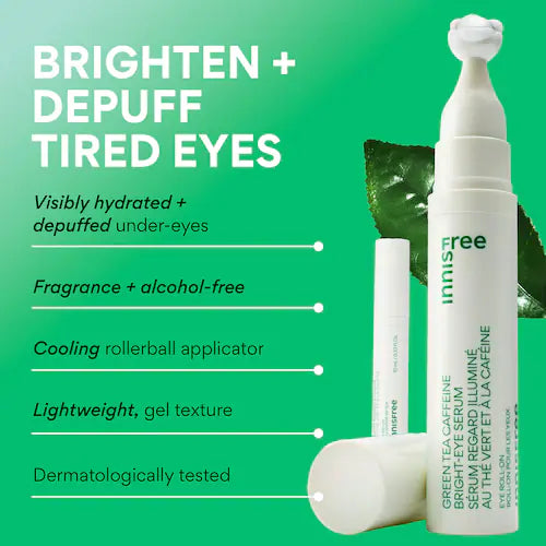 Green Tea Caffeine Bright-Eye Serum with Niacinamide - GLAM MODA