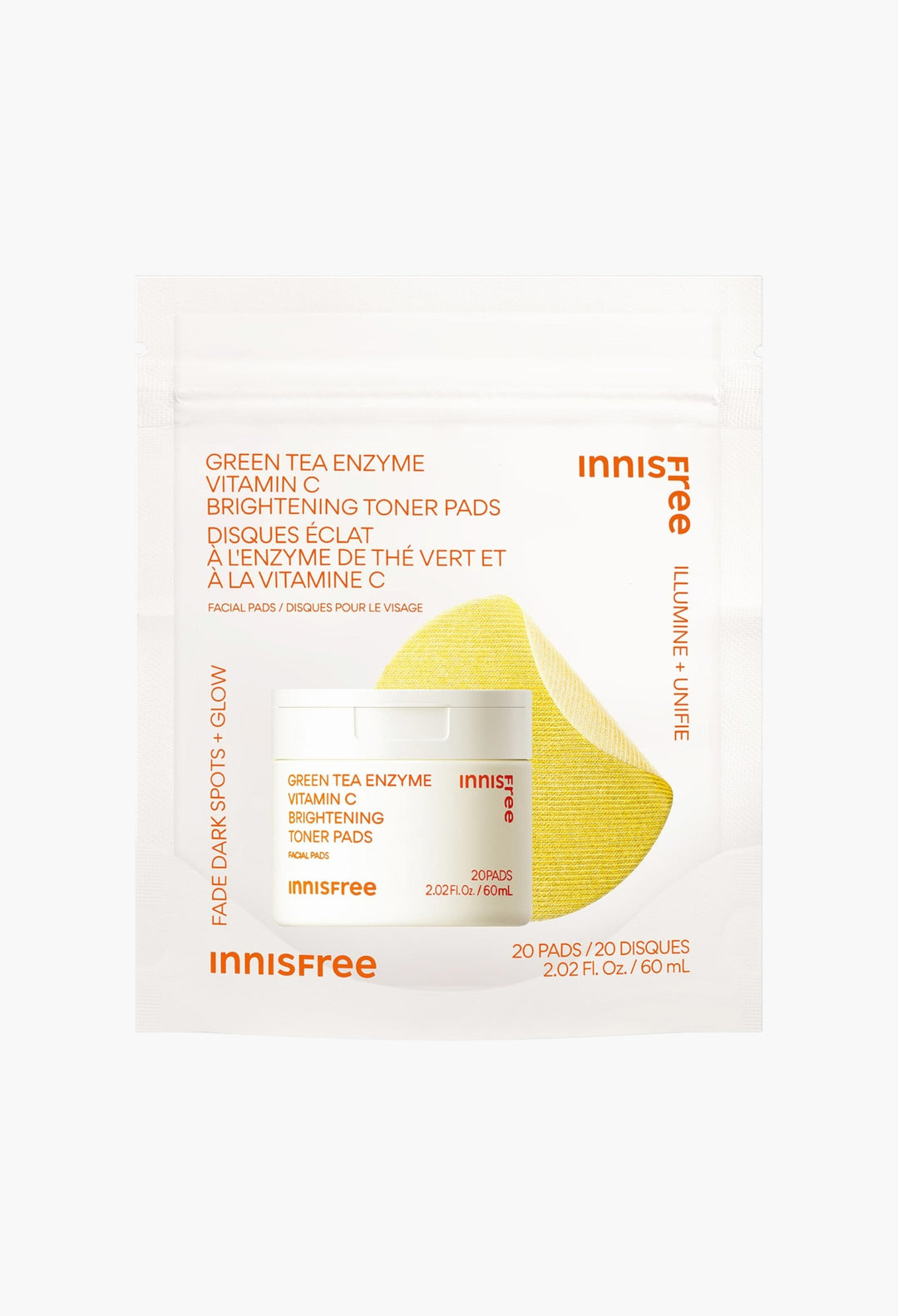 Green Tea Enzyme Vitamin C Brightening + Exfoliating Toner Pads - GLAM MODA