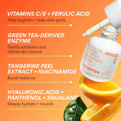 Green Tea Enzyme Vitamin C Brightening Serum - GLAM MODA