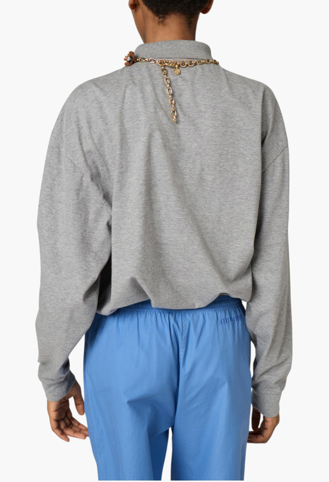 Grey - Jersey Polo Shirt - GLAM MODA