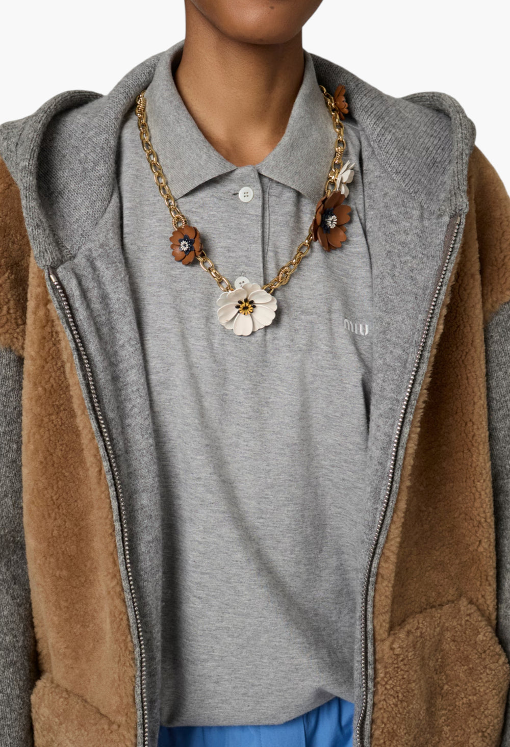 Grey - Jersey Polo Shirt - GLAM MODA