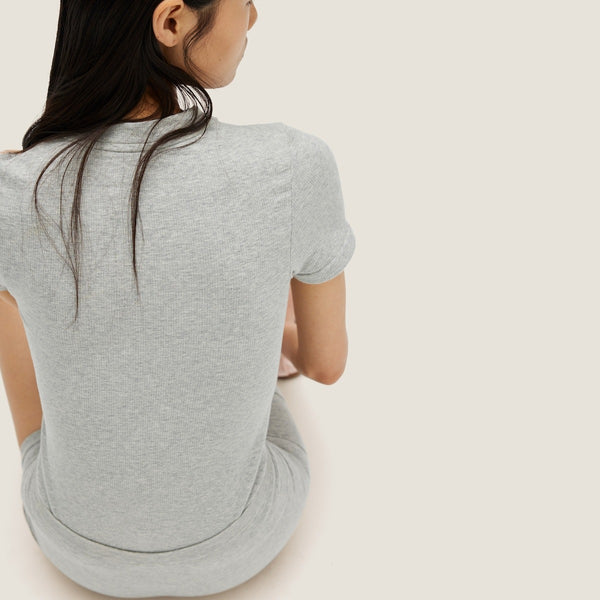 Grey - Seamless Mélange T-Shirt