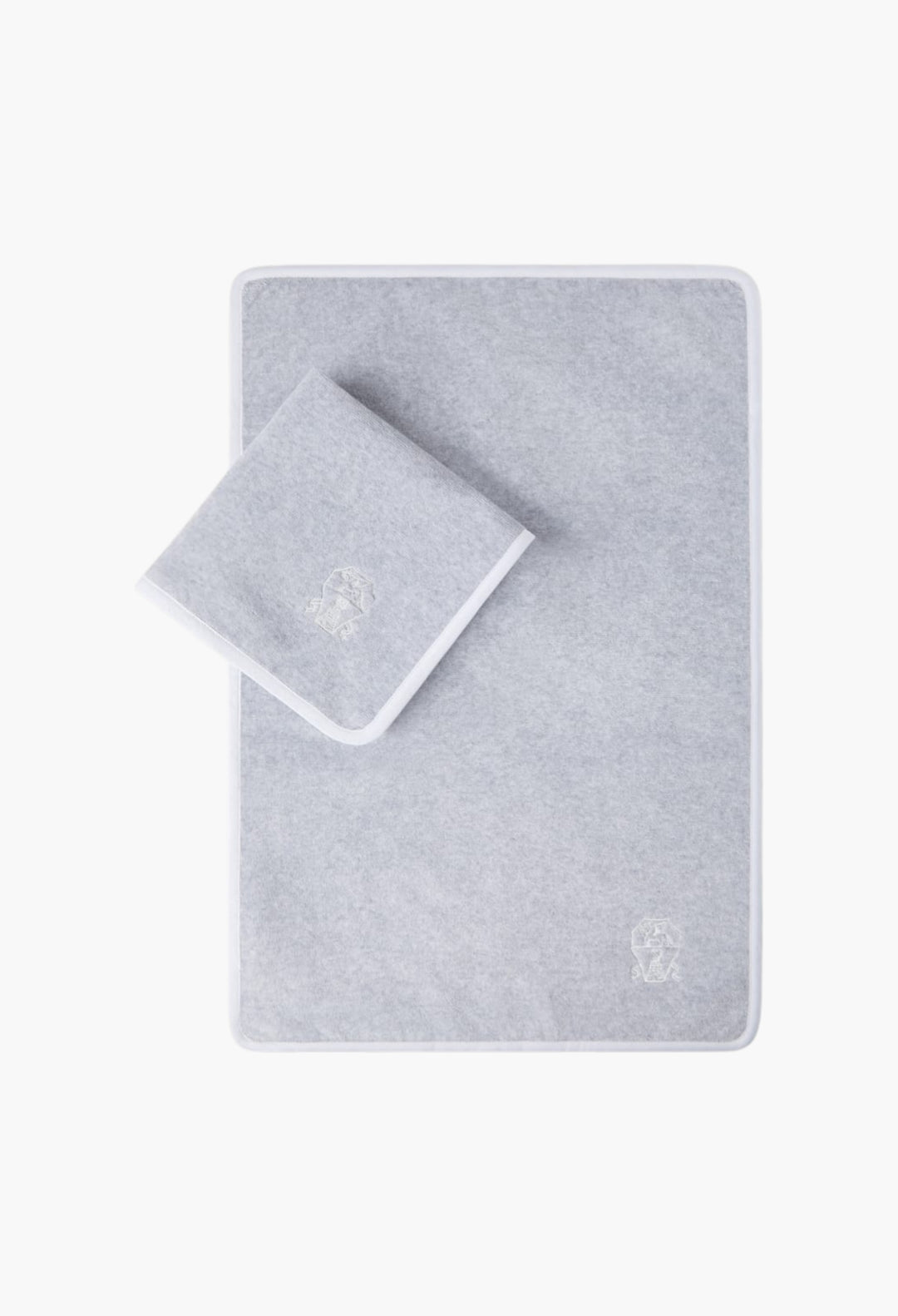 2-Piece Cotton Terrycloth Towel Set With Embroidery - GLAM MODA