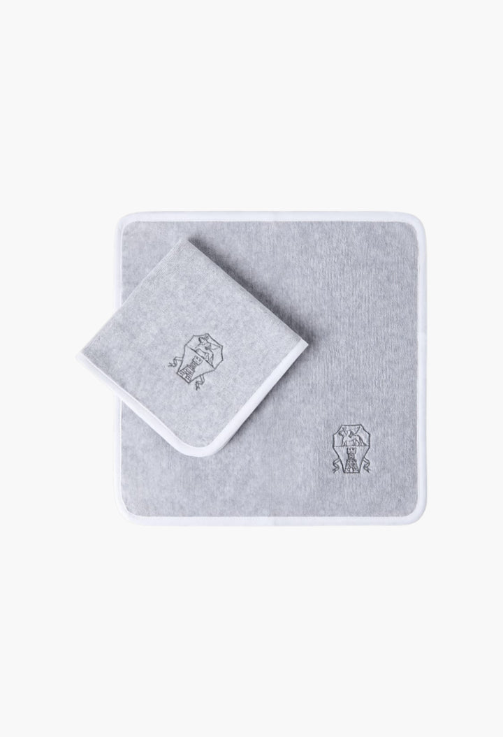 2-Piece Cotton Terrycloth Hand Towel Set With Embroidery - GLAM MODA