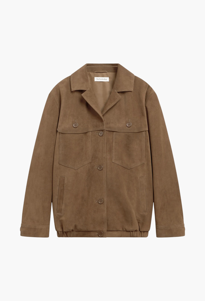 Hester Faux Suede Jacket - Camel - GLAM MODA