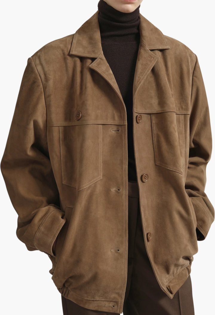 Hester Faux Suede Jacket - Camel - GLAM MODA