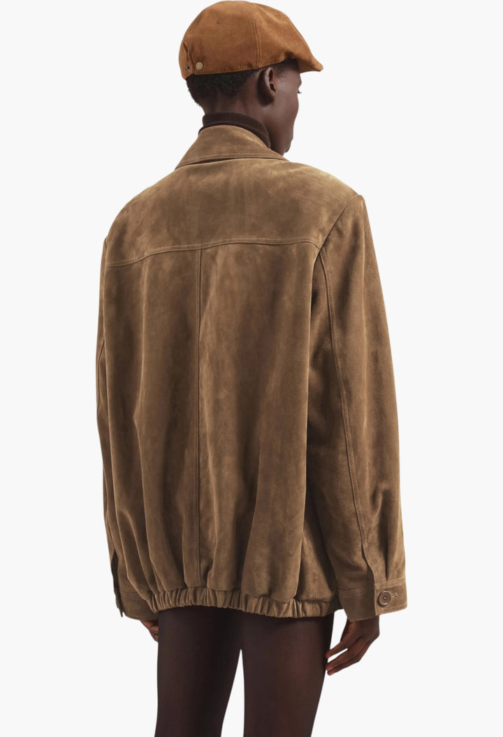 Hester Faux Suede Jacket - Camel - GLAM MODA