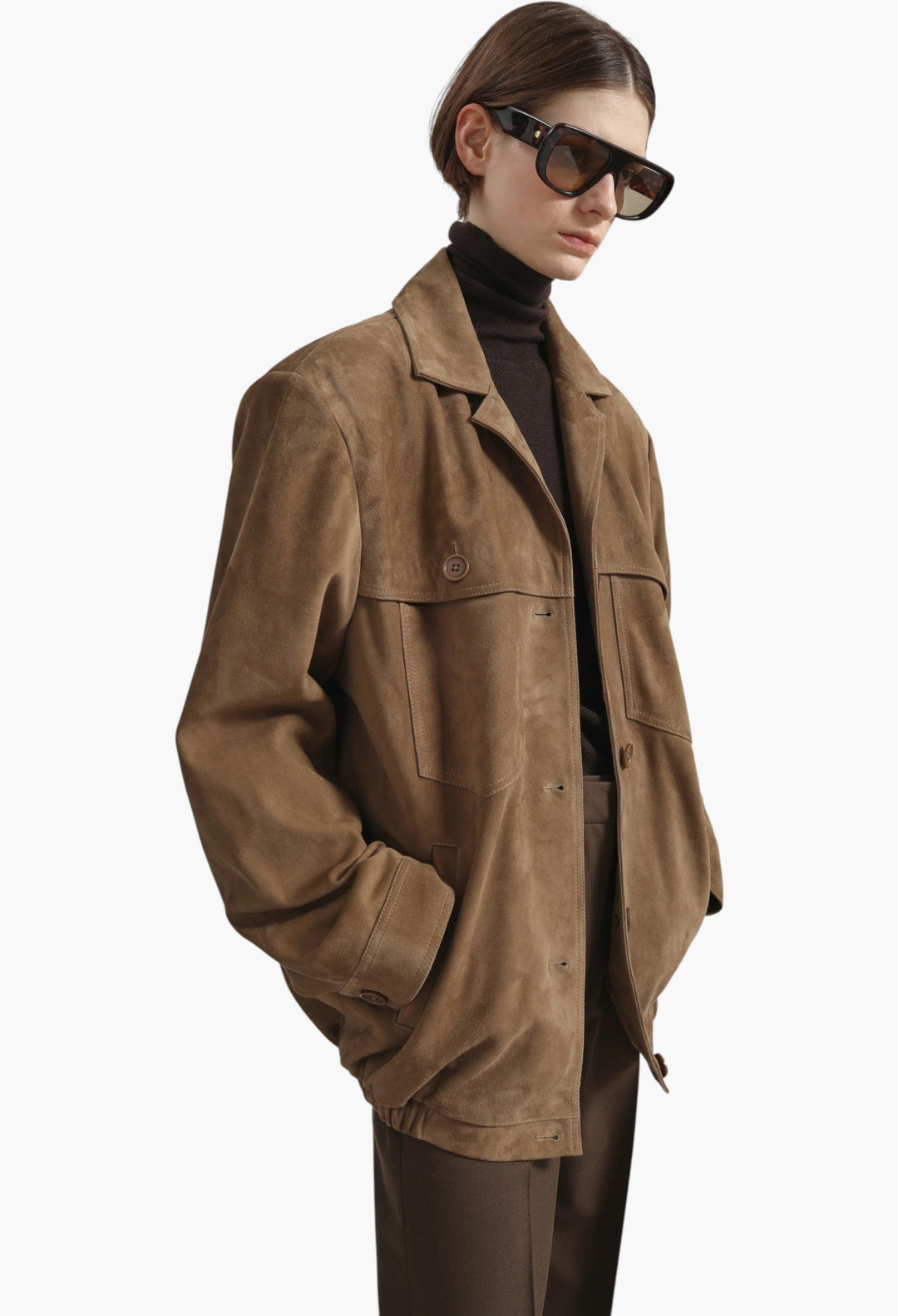 Hester Faux Suede Jacket - Camel - GLAM MODA