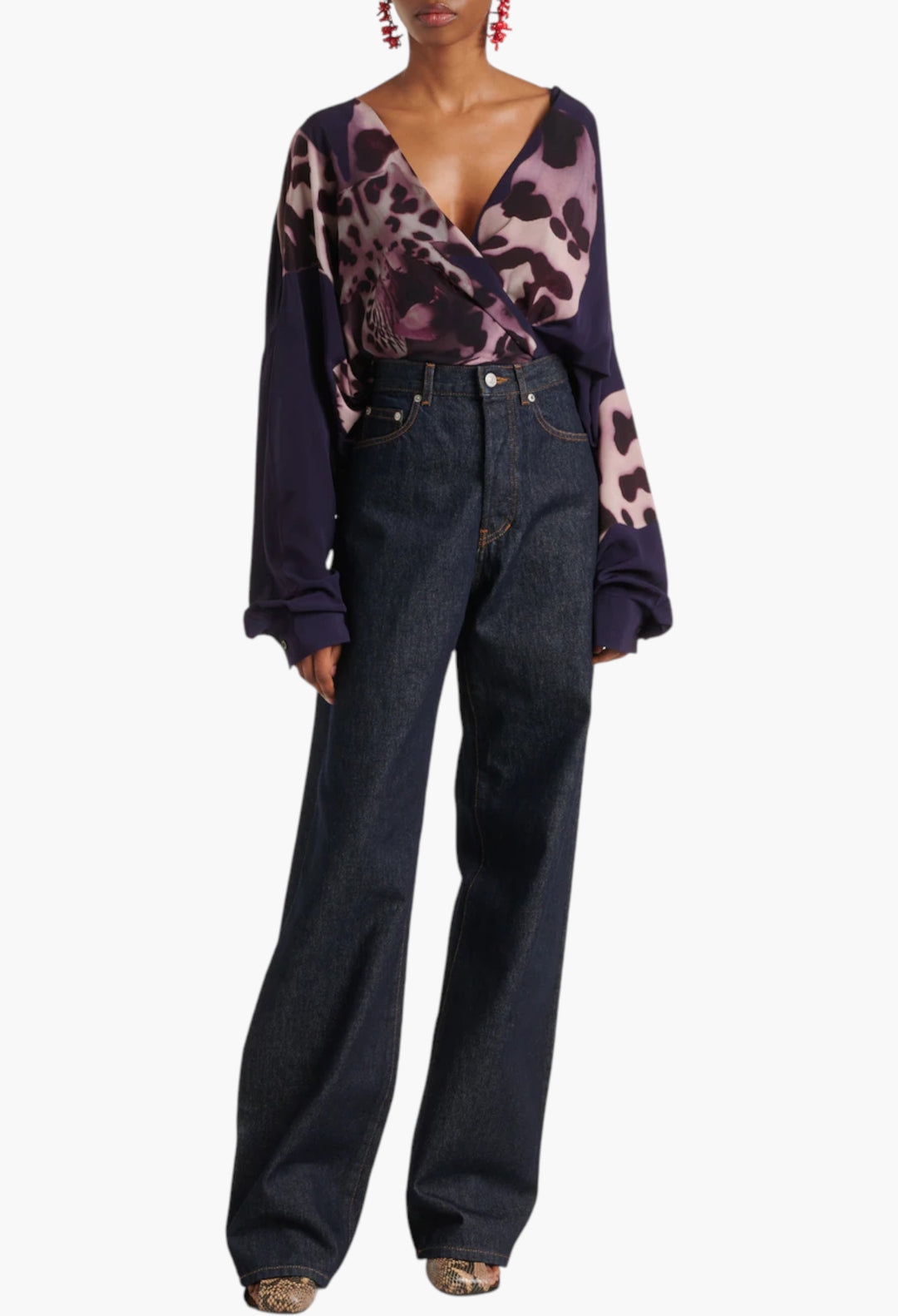 High-Rise Wide-Leg Jeans - GLAM MODA