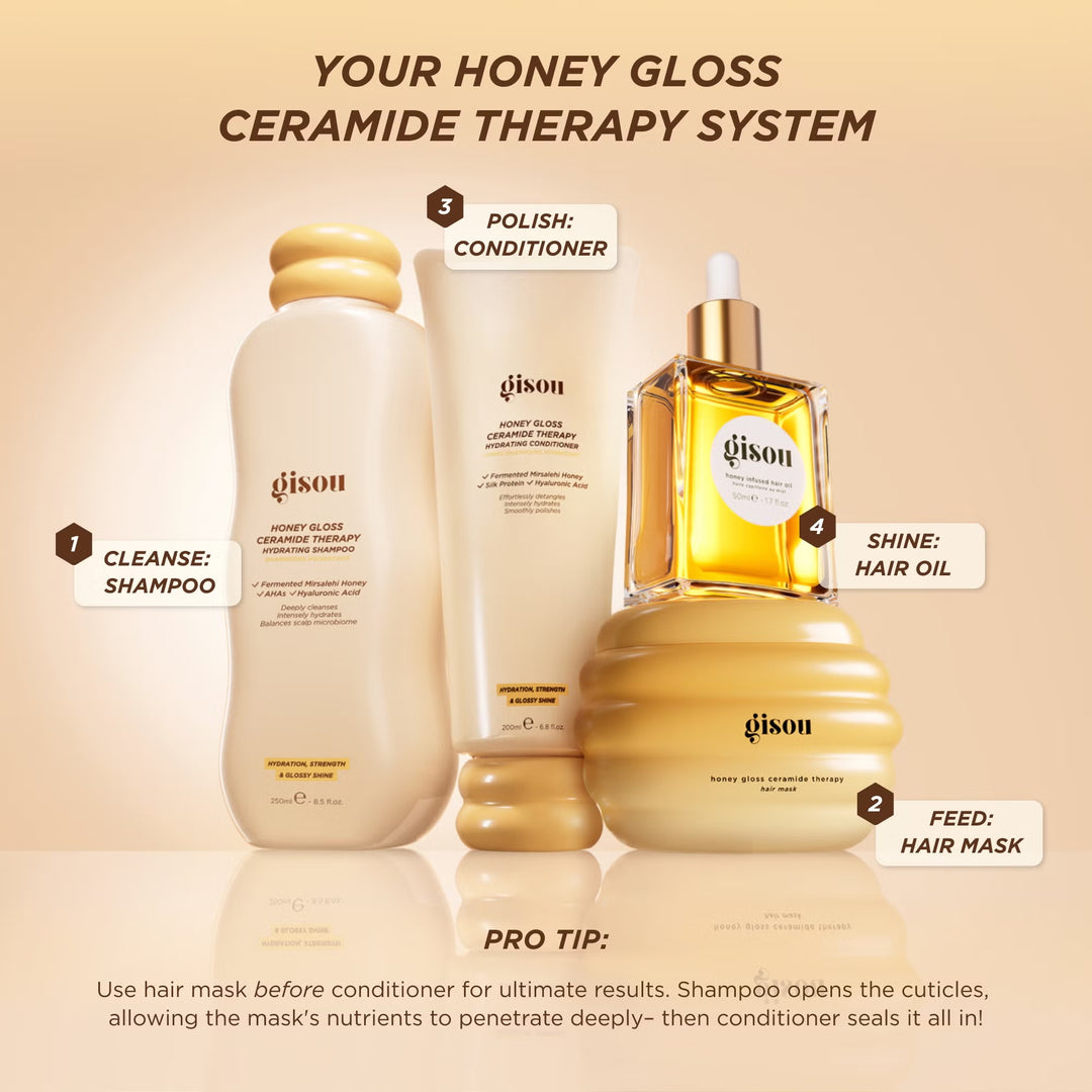 Honey Gloss Ceramide Therapy Hydrating Shampoo 250ml - GLAM MODA