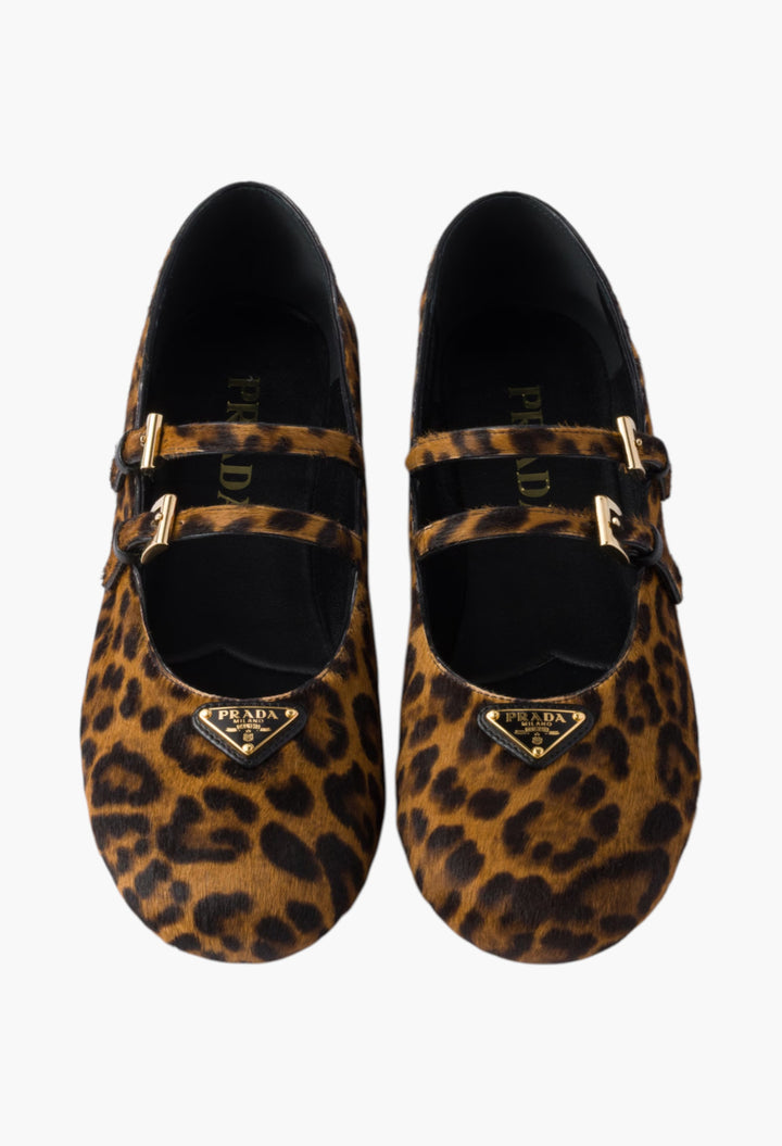 Honey - Printed Leather Ballerinas - GLAM MODA