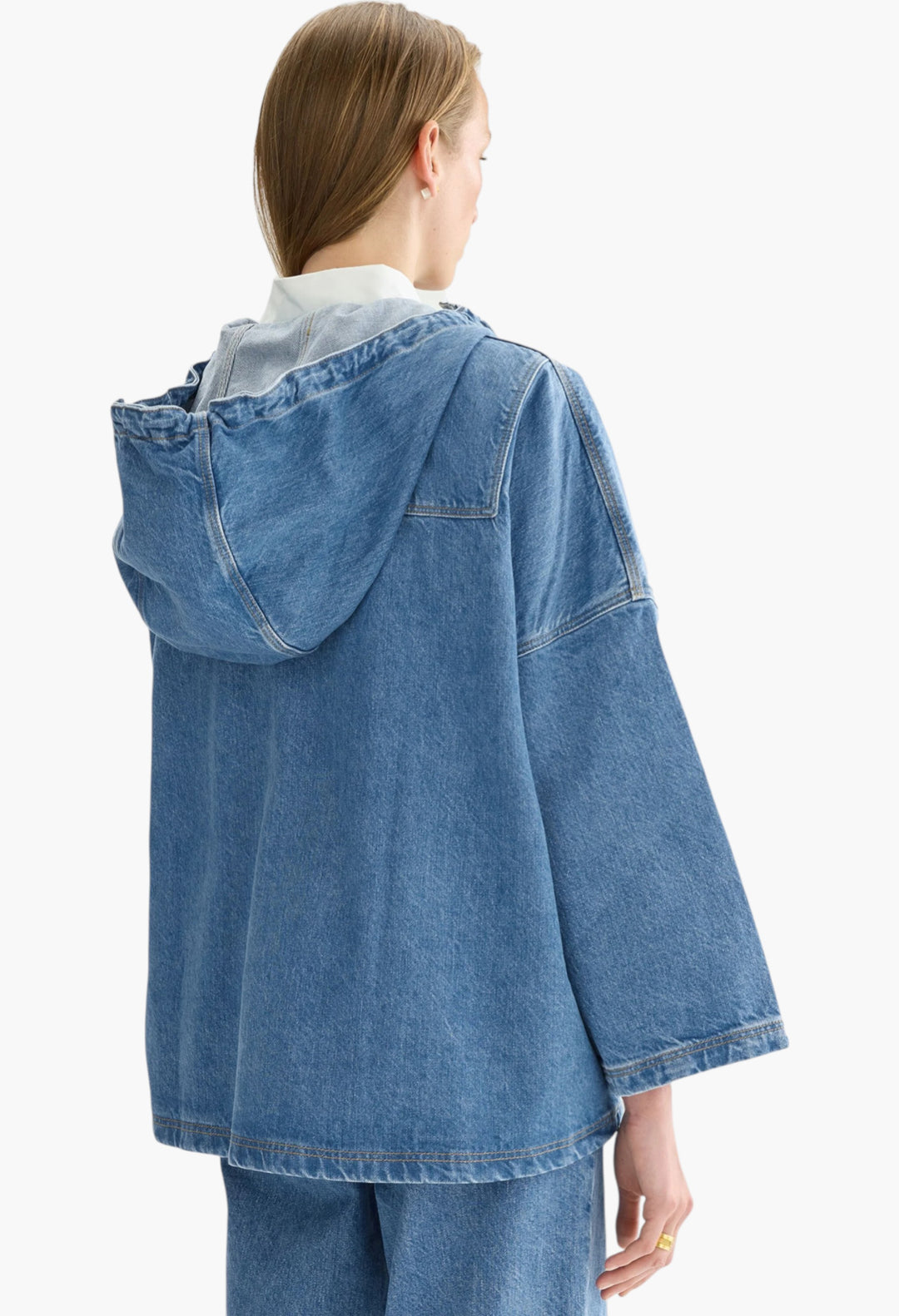 Hooded Denim Oversize Coat - GLAM MODA