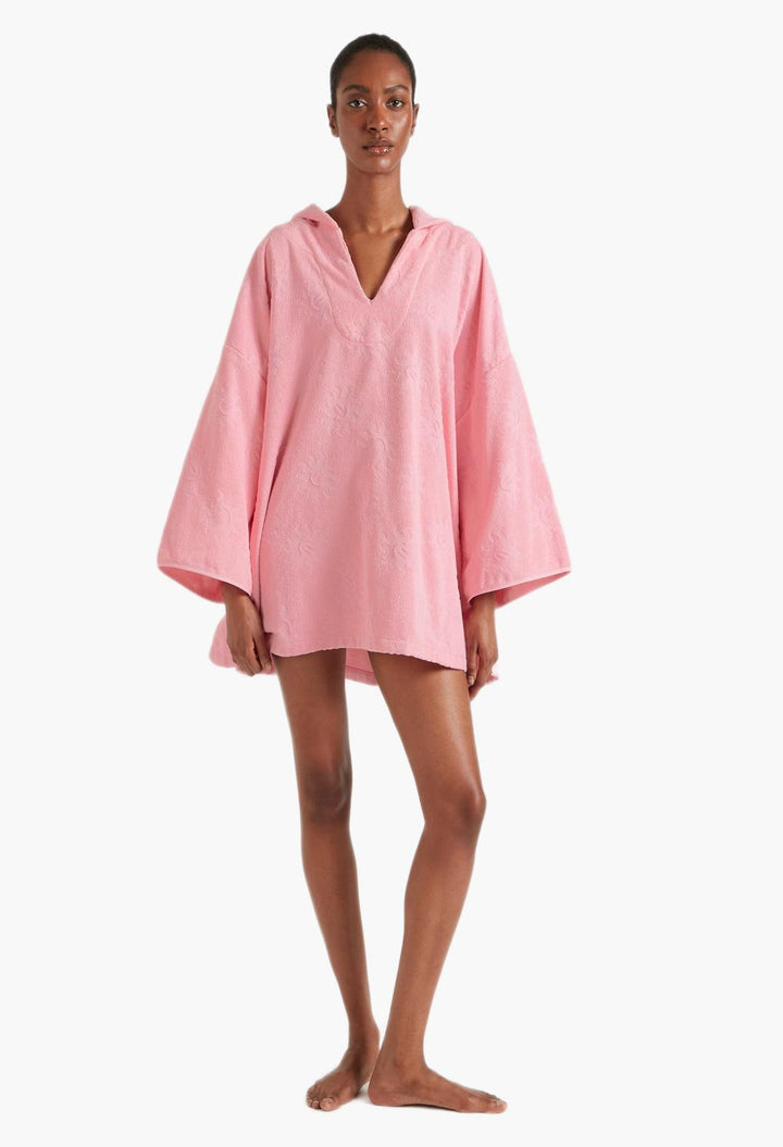 Sunny Towelling Hooded Poncho Ice Blue