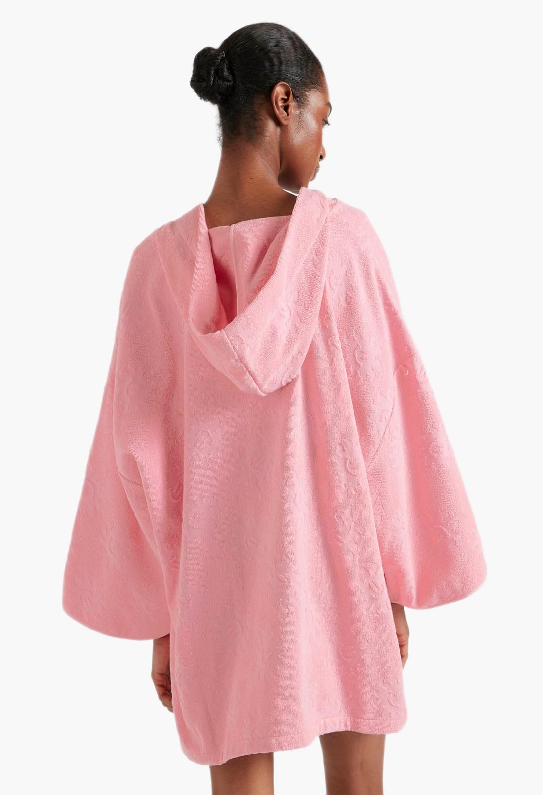 Sunny Towelling Hooded Poncho Ice Blue