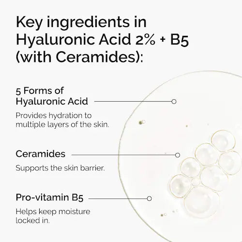 Hyaluronic Acid 2% + B5 Hydrating Serum with Ceramides - GLAM MODA