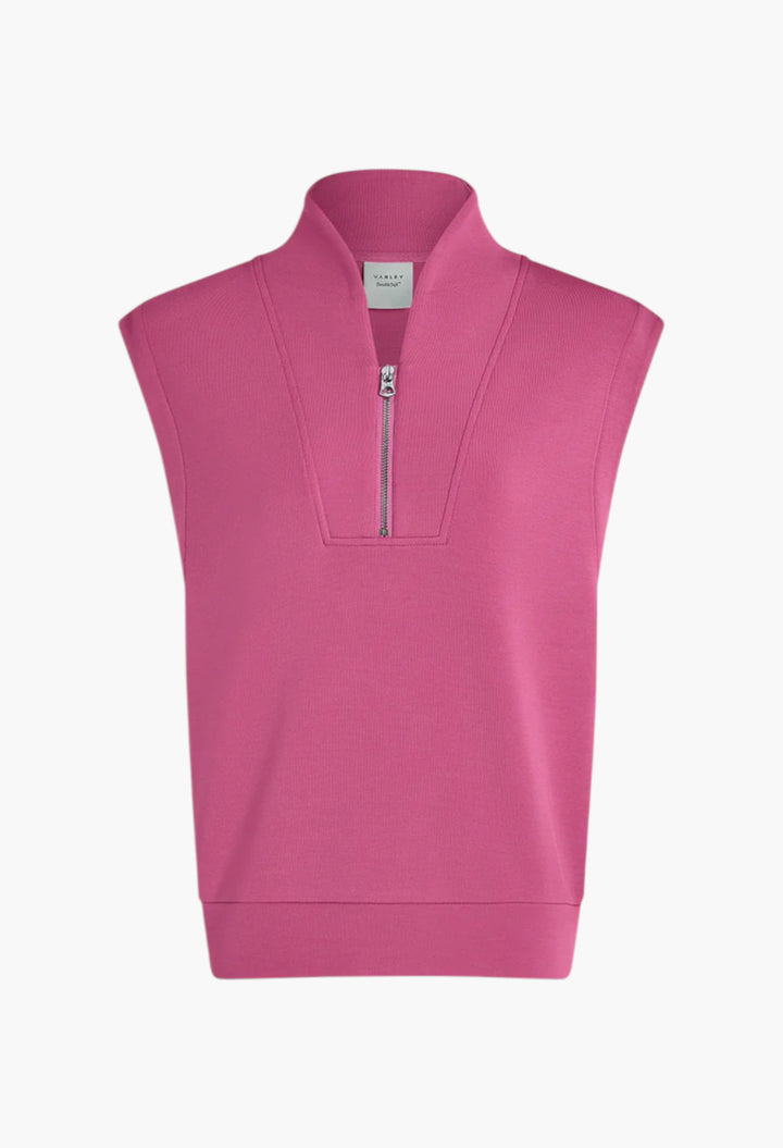 Ibis Rose - Loretta Half-Zip Sleeveless Sweat - GLAM MODA