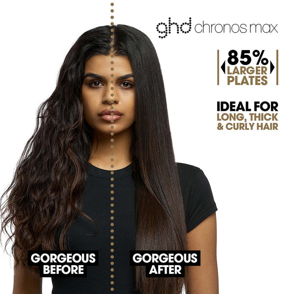 Chronos Max Wide Plate Hair Straightener Black