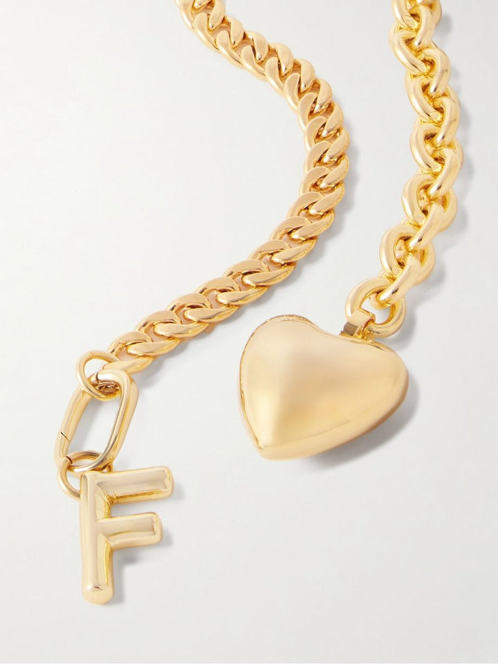 Initial Gold-Plated And Silk-Cord Bag Charm - GLAM MODA