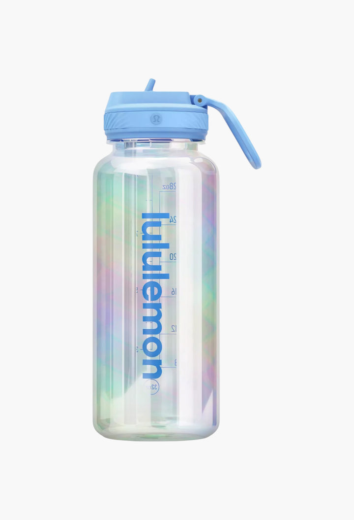 Back To Life Clear Bottle 32oz Straw Lid Iridescent - GLAM MODA