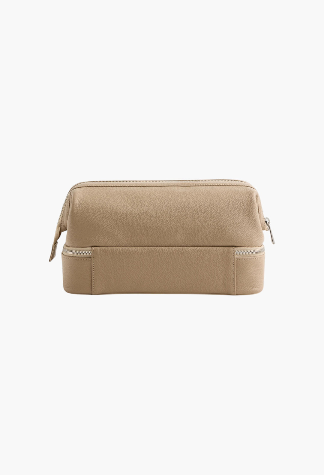 Italian Leather Dual Compartment Toiletry Bag - GLAM MODA